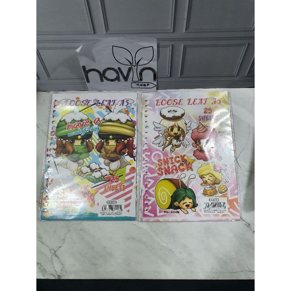 ISI FILE merek KIKY atau Big Boss/LOOSE LEAF/isi kertas File polos/isi binder-SNICK SNACK (25LB)