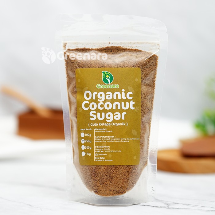

vd2011c Greenara Organic Coconut Sugar 250Gr / Gula Kelapa Fsfs201