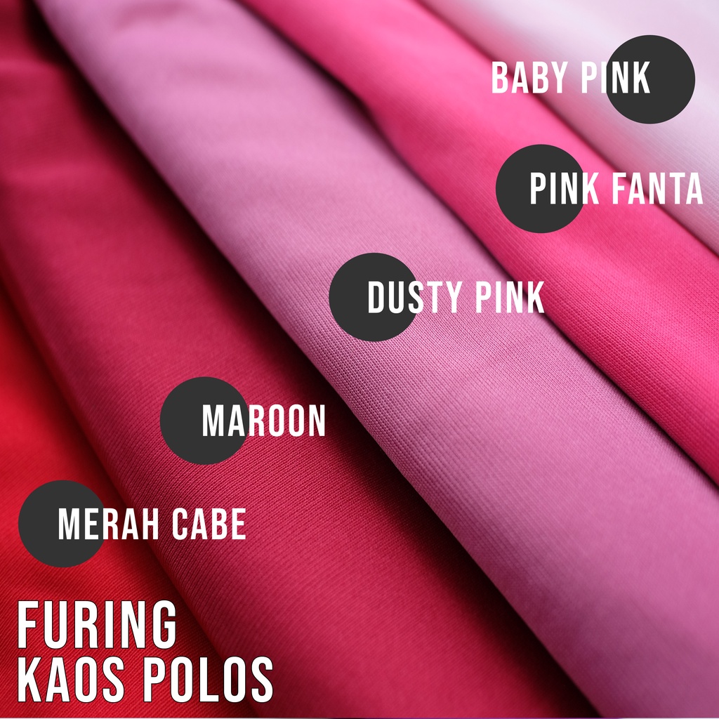 KAIN FURING KAOS POLOS PREMIUM / GRADE A (per 0,5m) bahan dalaman sifon / bahan dalaman brokat / bah