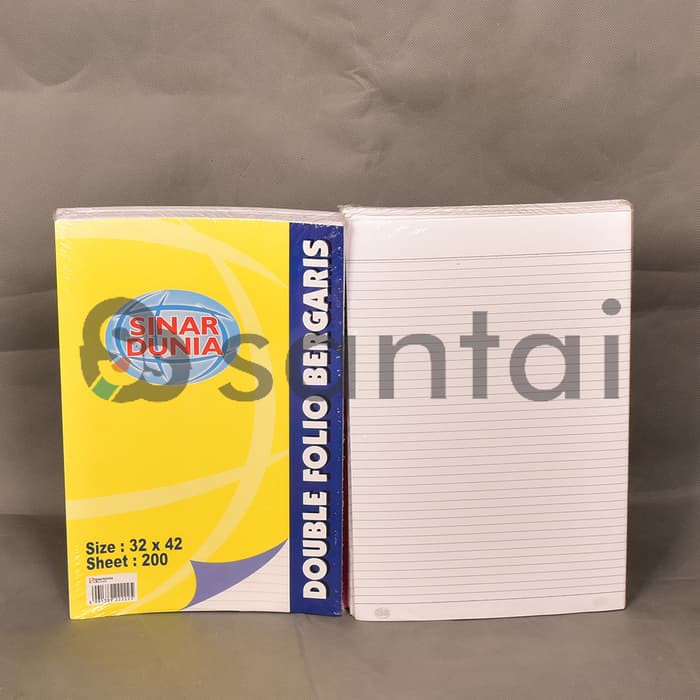 

Isi Kertas Binder - Kertas File - Kertas Note Kertas Double Folio Bergaris Sinar Dunia 200 Lembar
