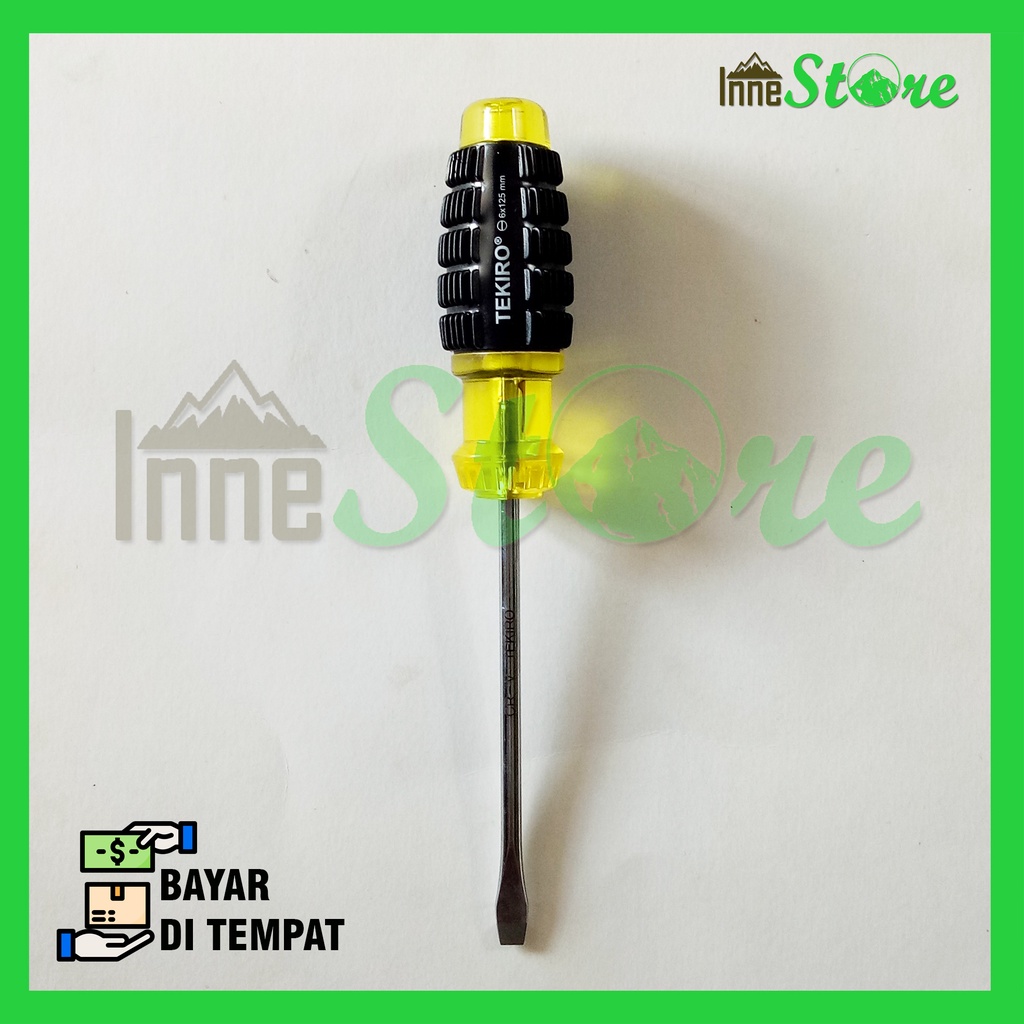 Tekiro Obeng - 6x125mm (5") Obeng Tekiro Gagang Karet Obeng magnet