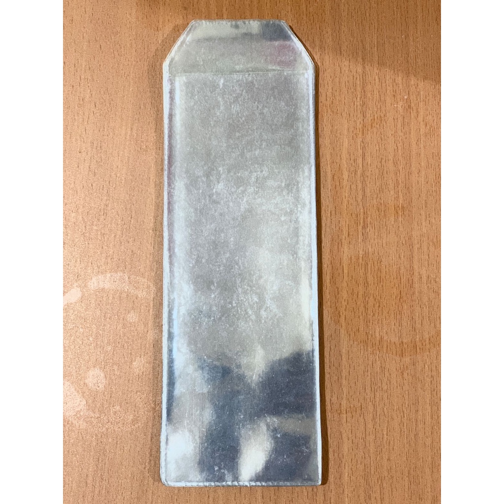 

Plastik STNK sampul kwitansi, 8,5 X 23 cm, minim 1pak ( isi 100pcs ) SF6