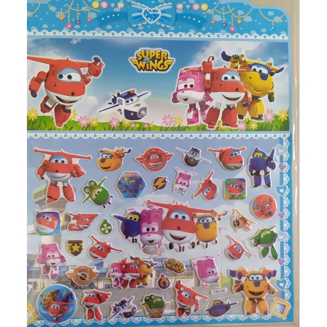

Sticker timbul Super Wings