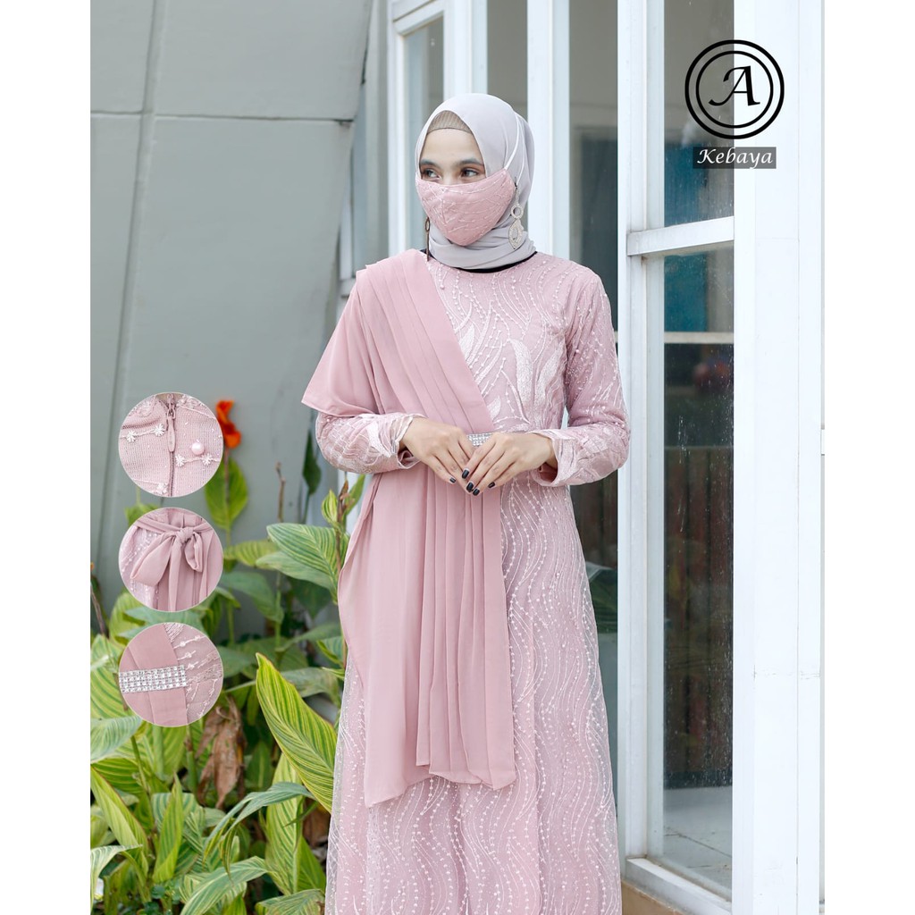 Gamis Tile Selendang| Gamis| Gamis Pesta| Gamis Tile| Gamis Ceruty| Gamis Brukat| Dress Kondangan