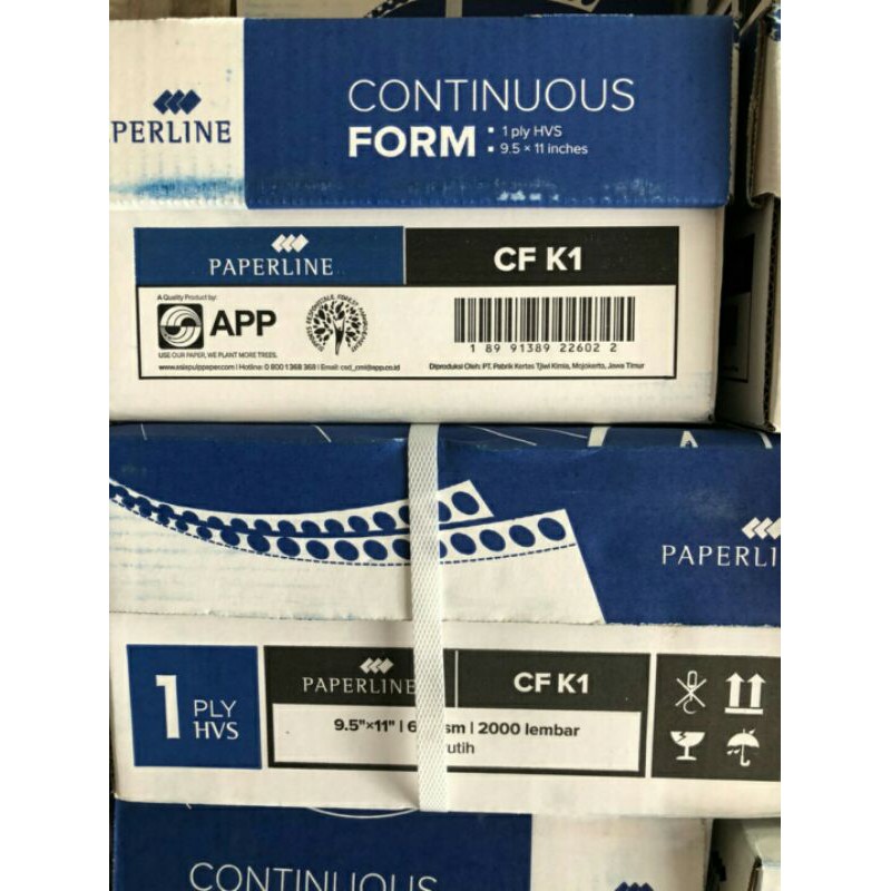 

CONTINOUS FORM PAPERLINE 1 PLY 91/2 X 11