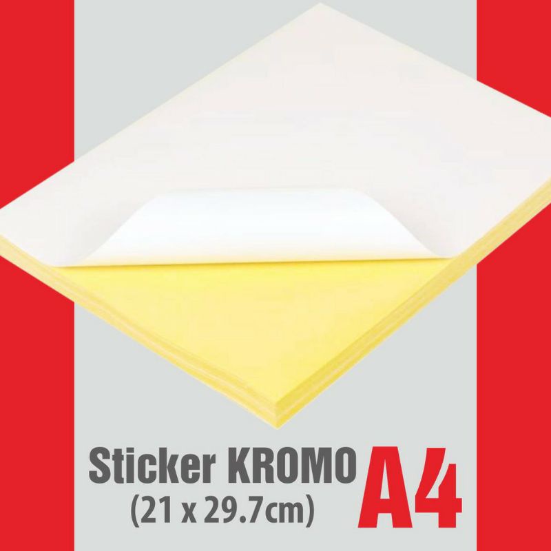 Kertas stiker kromo glosy A4