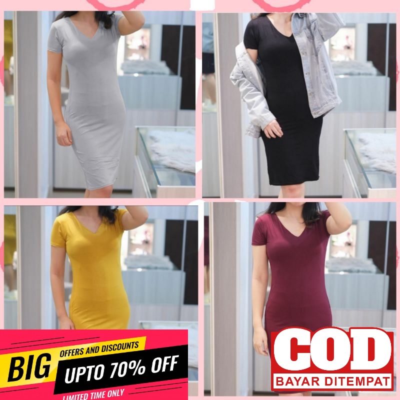 [BISA COD] DRESS POLOS WANITA/ SIMPEL DRESS/ MINI DRESS/DRESS KEIKEI - SH/ BAJU KETAT WANITA