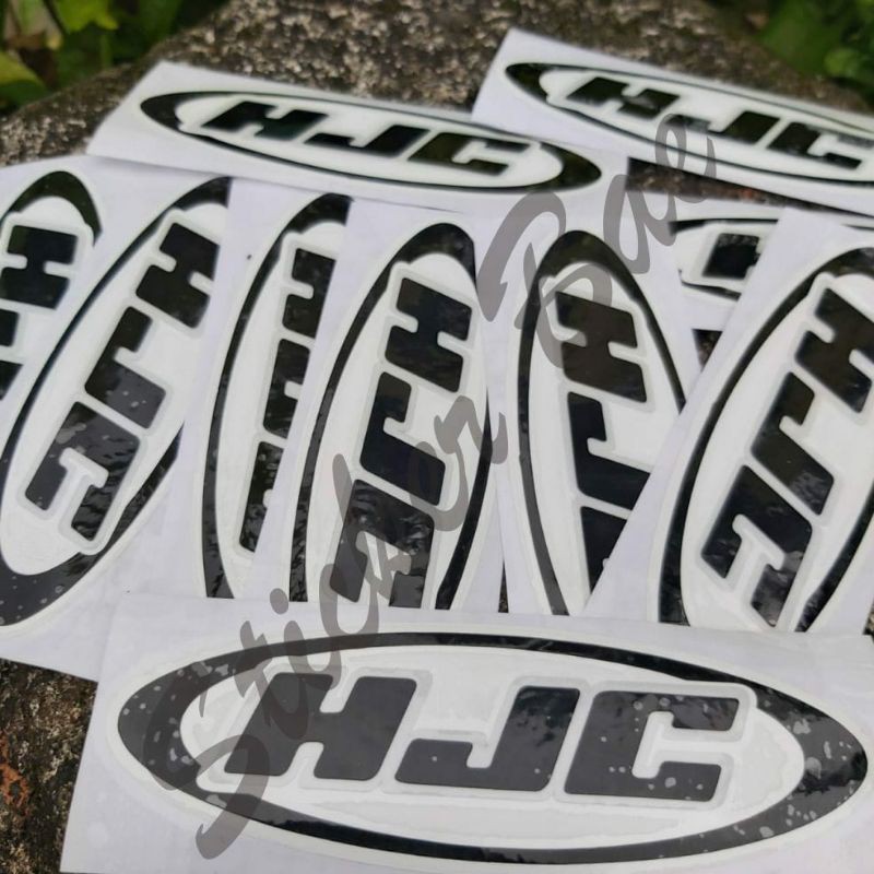 stiker helm hjc logo cutting stiker