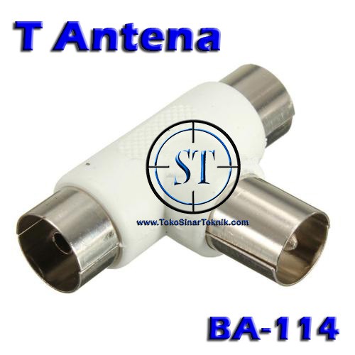 BA-114 T Antena TV Konektor Percabangan TV 1 Antena Antenna  2 Televisi Indoor Siaran  Ekonomis