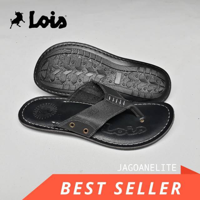 PROMO Sandal Kulit Pria Lois / Sandal Lois Casual Pria Santai Slop Pria Murah Cowok Jepit Lembut