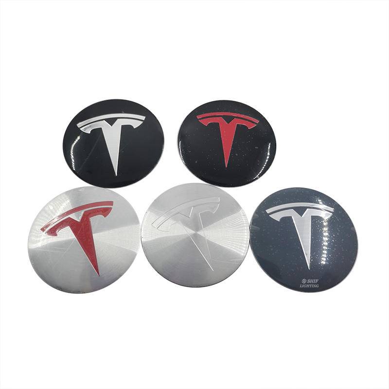 Stiker Emblem Badge Logo Tesla 4x56mm Untuk Velg Mobil Tesla