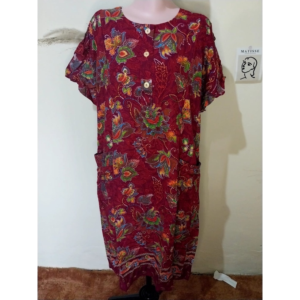 DASTER KENCANA UNGU ORIGINAL LABEL HIJAU MOTIF BUNGA