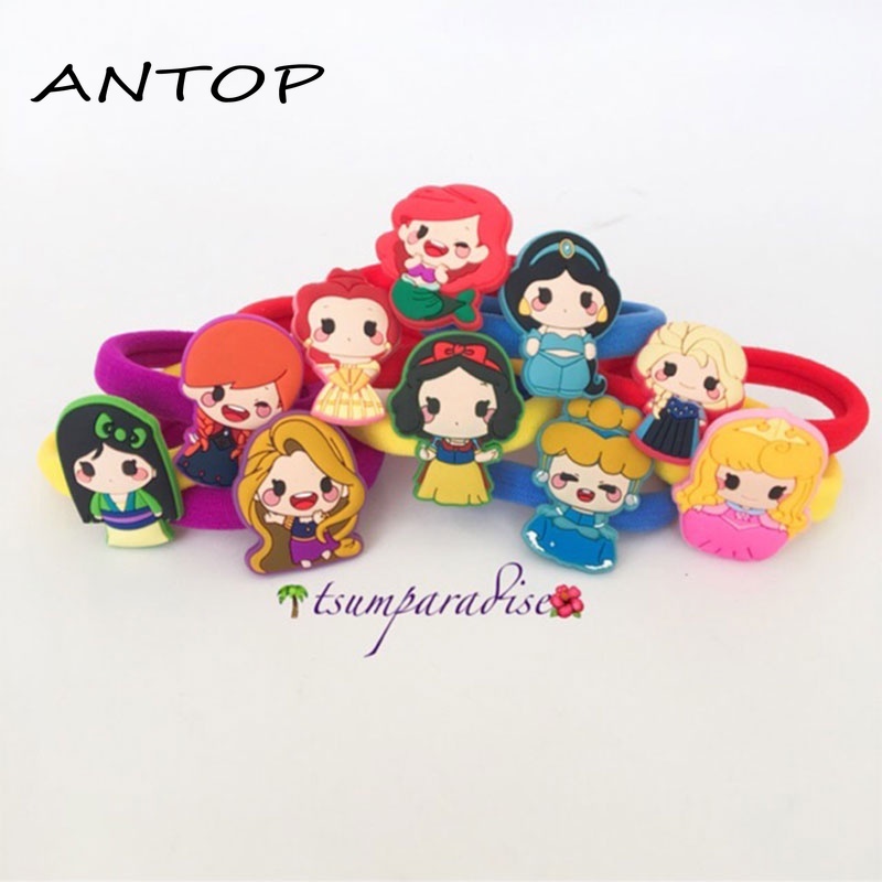 1 Pc Disney Princess Hair Tie Accessory Hair Accessories Jasmine Snow-White Ariel Le-Pei Aisha ANTOP