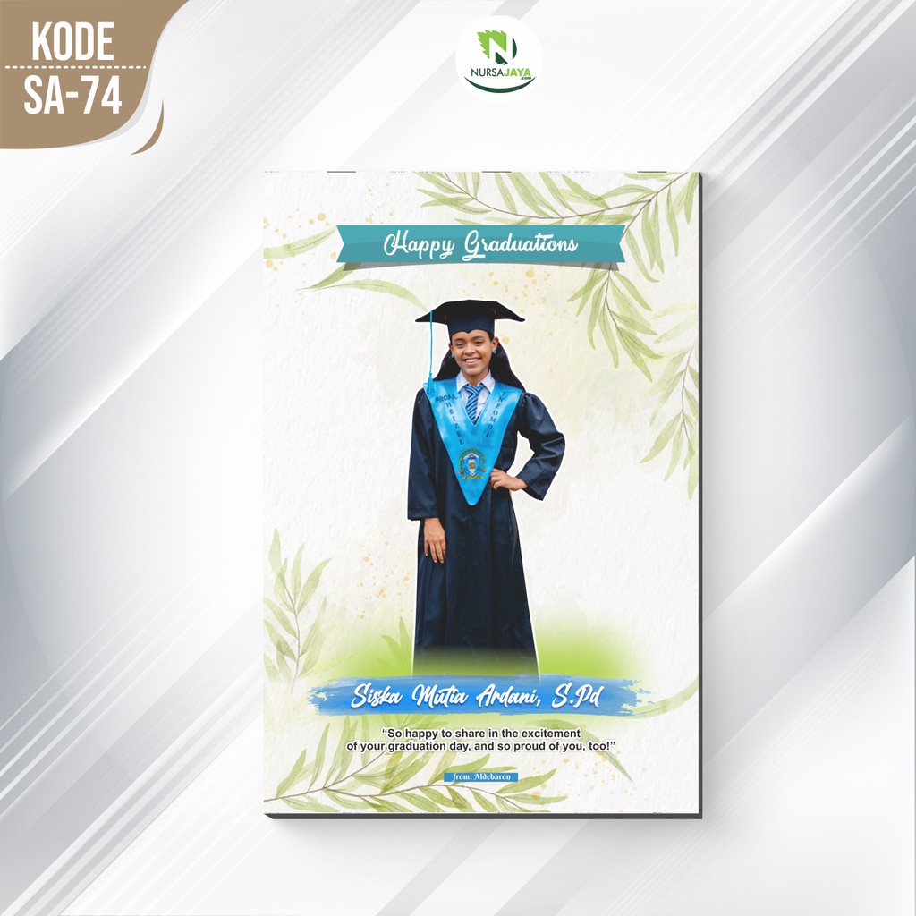 Custom Kado Hadiah Hiasan Dinding Wisuda Graduation UlangTahun Pernikahan Foto Murah Wall Decor - SA