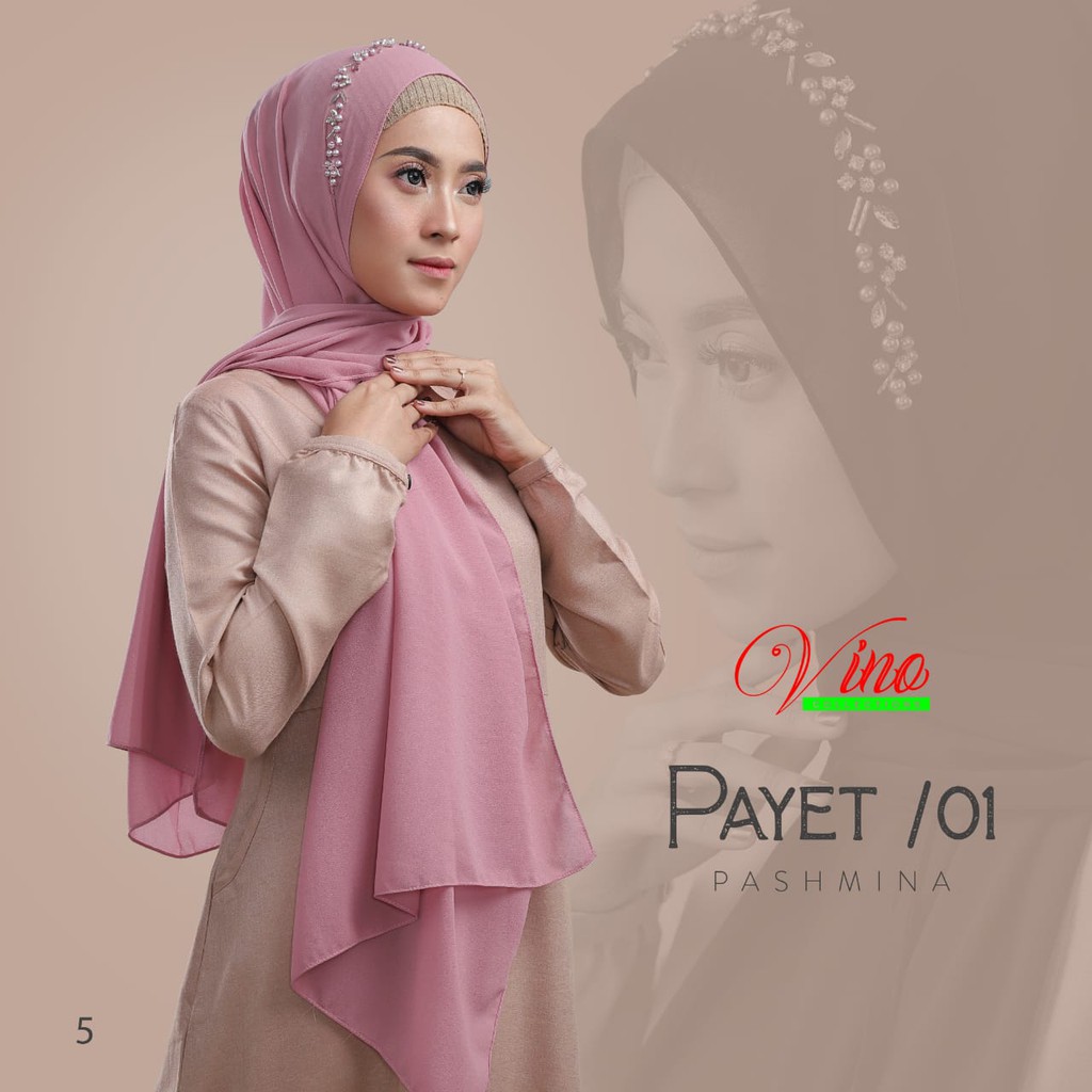 Jilbab Pashmina Ceruti Payet Mutiara (Mohon Baca Deskripsi) Ori Liana Hijab-6