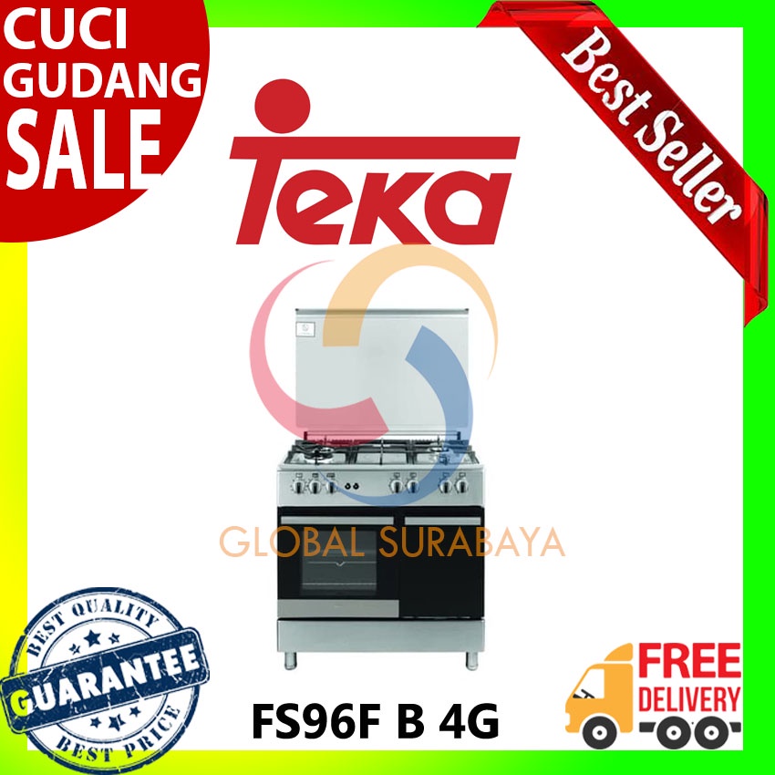 Teka Freestanding Gas Cooker Kompor Oven FS96F-B-4G