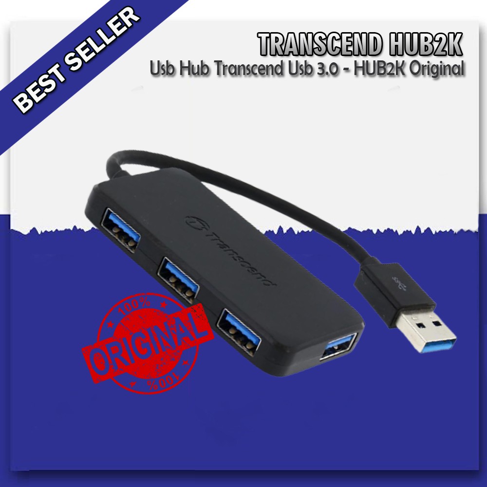 Transcend USB HUB 4 Port 3.0 With Out Adapter - HUB2K