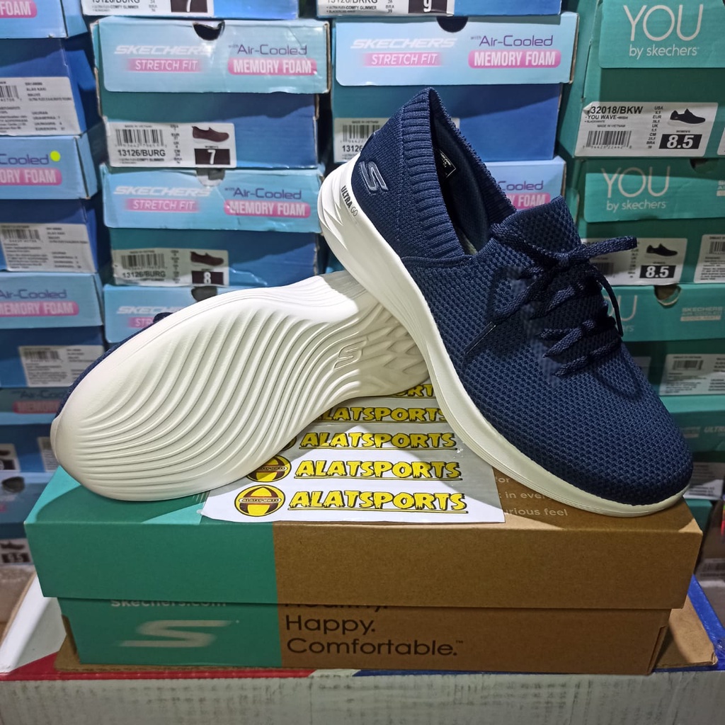 Skechers You Wave Strength 132015-NVY Sepatu Sneaker Slip On Wanita Original