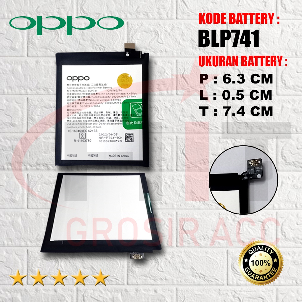 Baterai Battery Original REALME XT - RMX1912 &amp; REALME X2 - RMX1992 Kode Batre BLP741 BY OPPO