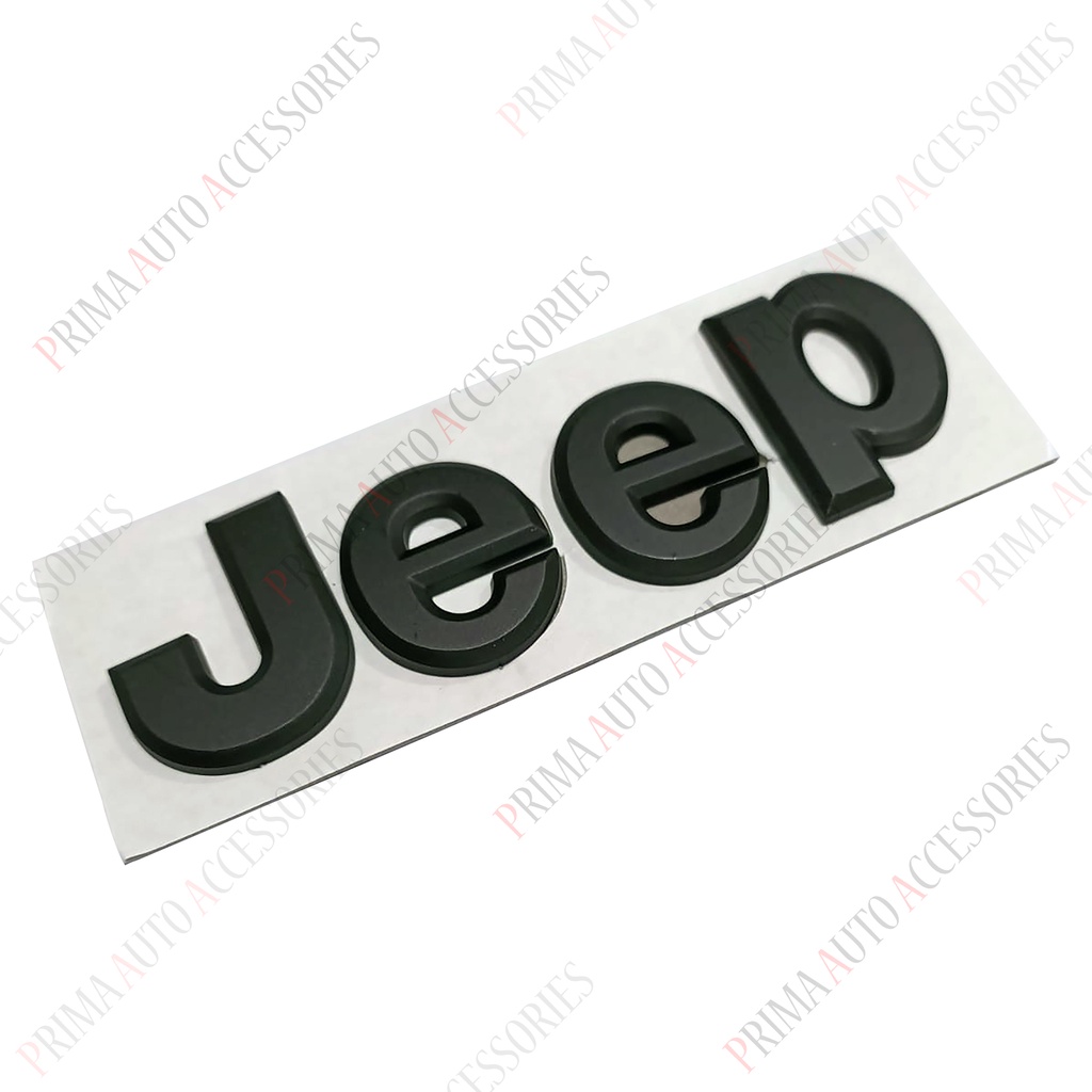 Logo Emblem Mobil Jeep Hitam Doff Besar