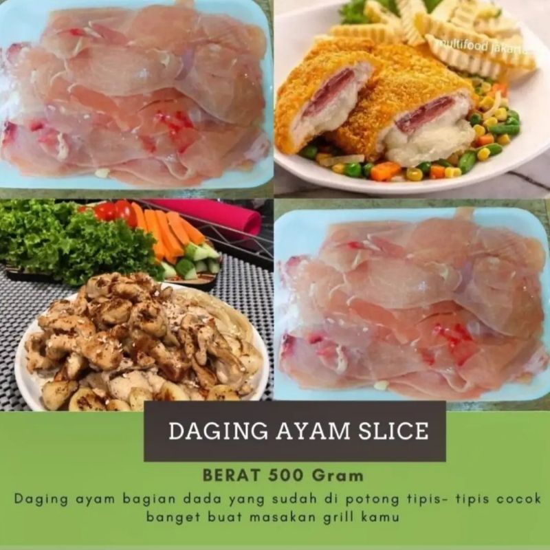 

CHICKEN SLICE GRILL BREAST DADA AYAM IRIS 500 GR DAKGALBI