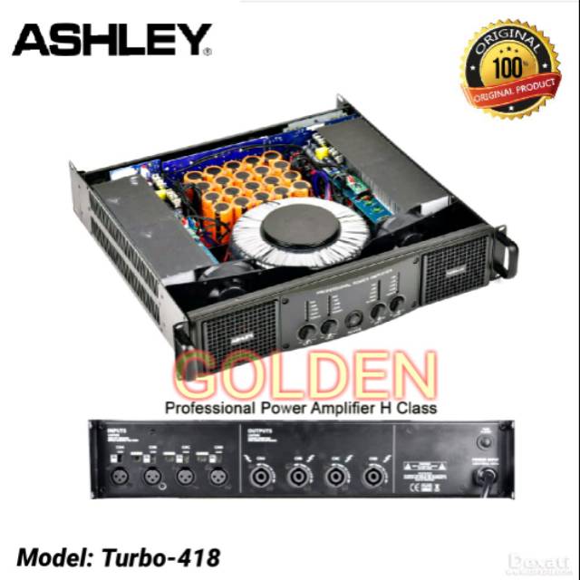 Power Ashley TURBO 418 Original 4 Channel Amplifier Class H