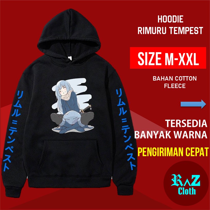 Jaket Wanita Hoodie Cewek Rimuru Tempest Tensei Shitara Slime Datta Ken Hoodi Anime
