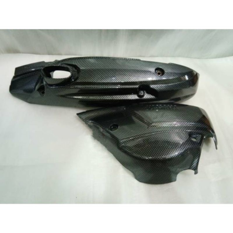 COVER TUTUP CVT CARBON HITAM THAILAND MOTOR MIO SOUL KARBU FINO KARBU