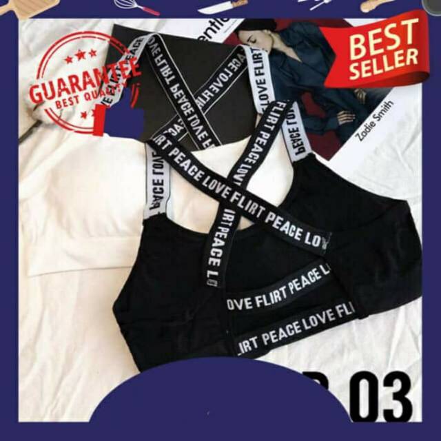 SB-03 SPORT BRA FASHION WANITA BRA OLAHRAGA BRA YOGA BRA - Putih