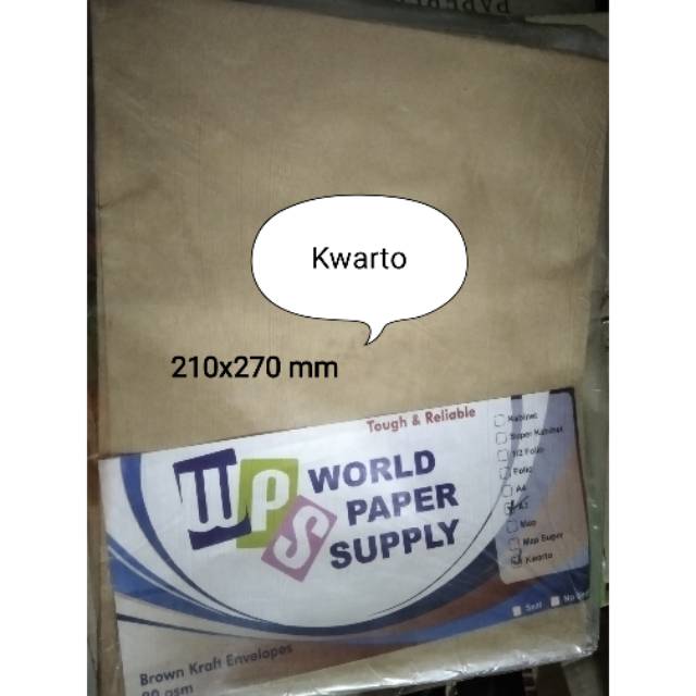 

Amplop Coklat Quarto
