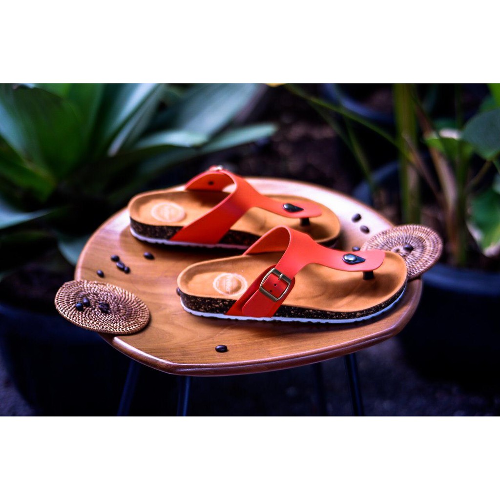 SANDAL KASUAL WANITA / PRIA VOLKERFOOTWEAR ART ROBBIN ORANGE