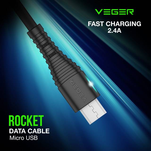 Kabel Veger Rocket 2.4A usb micro /per pc