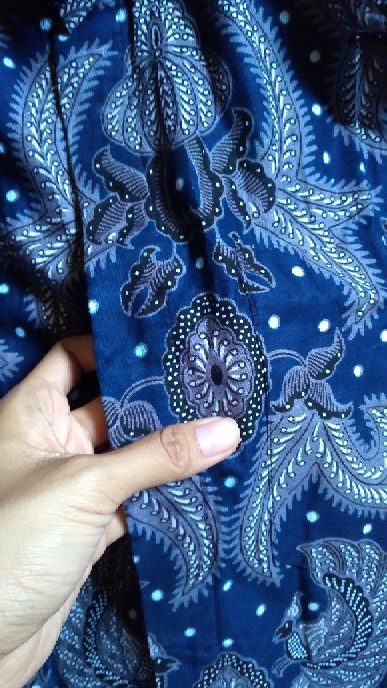 Kemeja Batik Pria Lengan Panjang Size M L Xl Xxl  Bswart Batik Hrb026 Kenongo Hem Panjang Padi