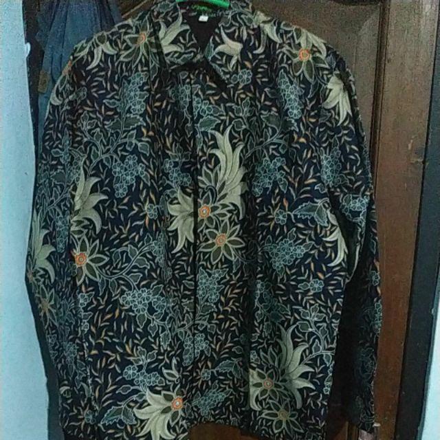 Batik Solo Kemeja Batik Panjang Cempaka Biru Raden Batiksoloamanah 140.000
