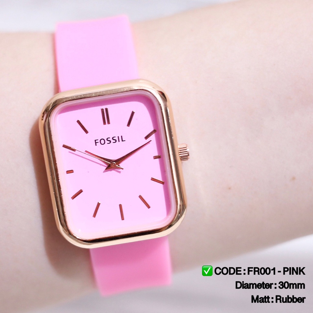 Jam tangan wanita rubber karet sporty fashion cewek FR001