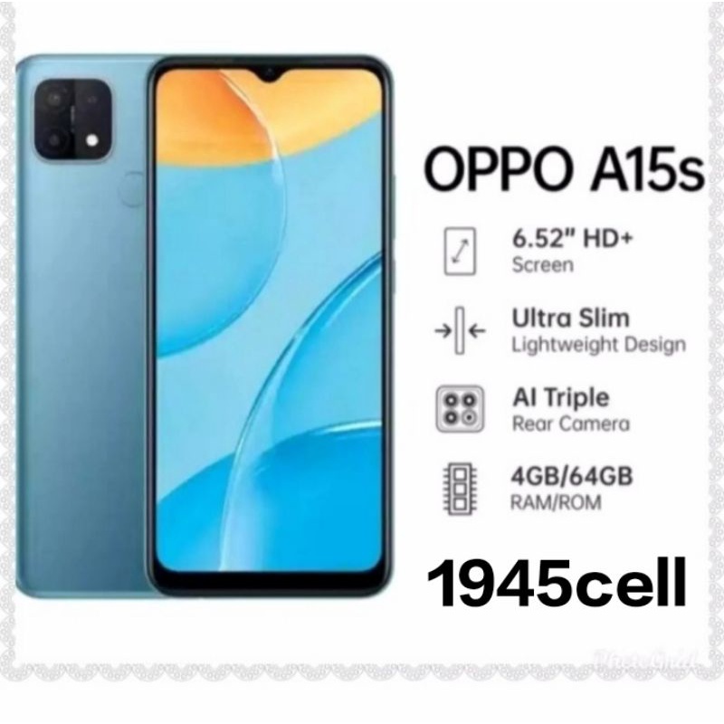 hp Oppo a3s 4/64 3/32 GB garnsi 1 tahun-Oppo a15s