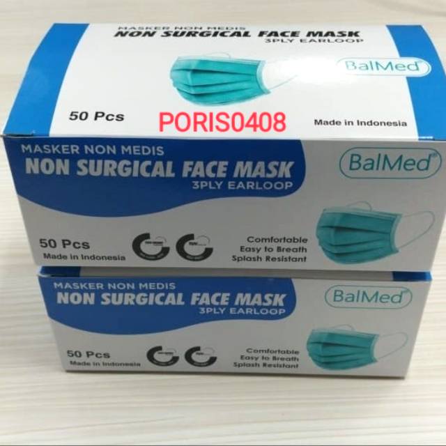 MASKER NON MEDIS EARLOOP BALMED (1 PAK = ISI 50 PC)