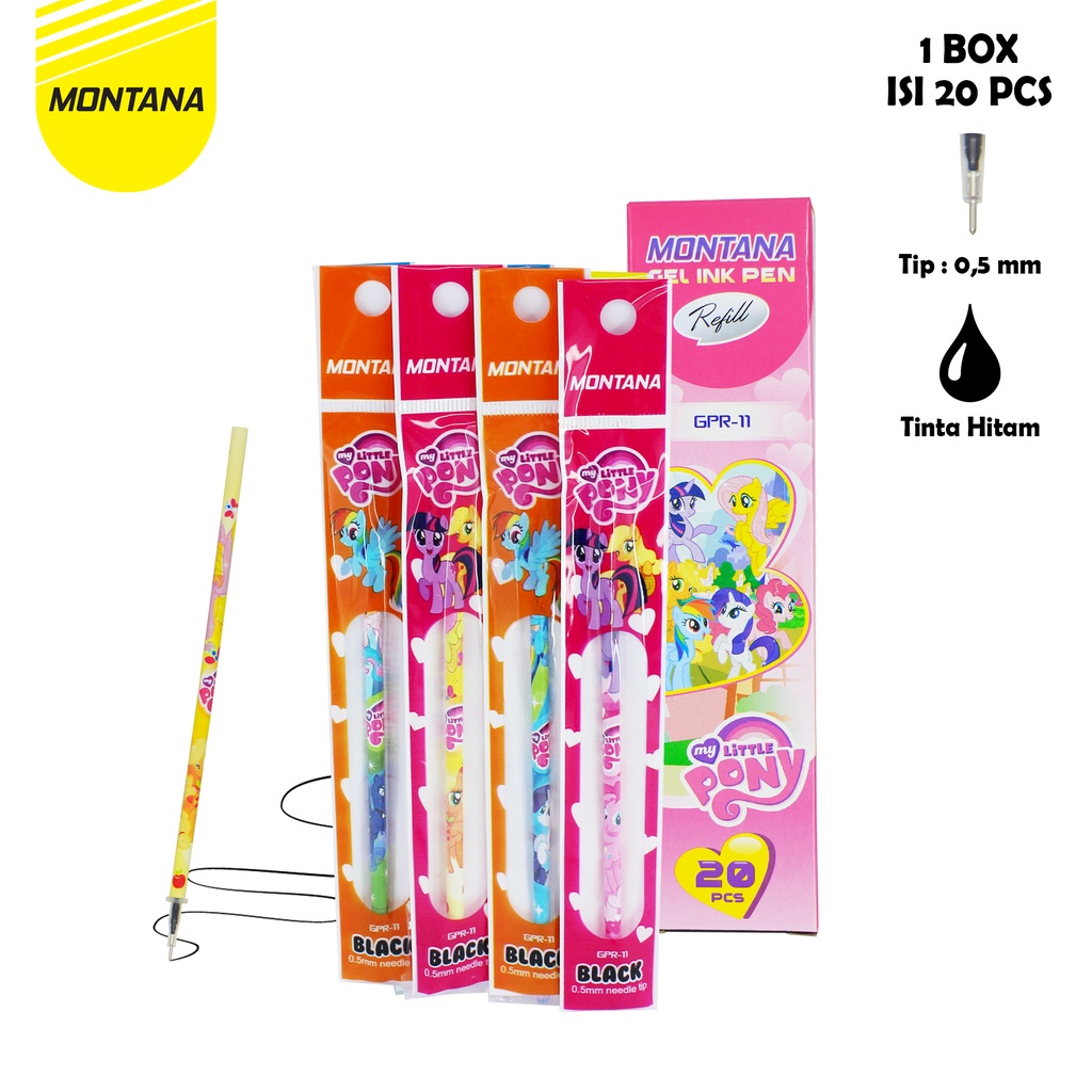 

MONTANA Gel Pen Refill / Isi Pulpen Montana GPR-11PONY / 0.5 mm / 1 BOX 24 SET