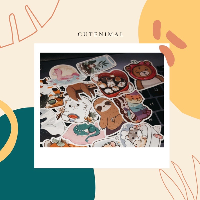 

Cutenimal / cute animal Sticker set/Stiker untuk Laptop,Case,Hp,Scrapbook DIY