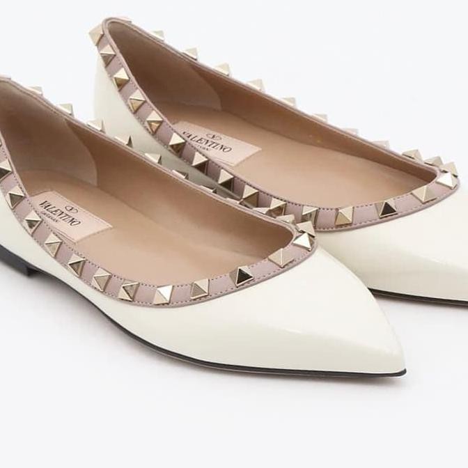 Kualitas Terbaik Valentino Rockstud Flat Shoes DISKON