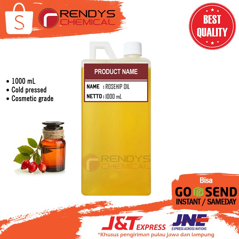 Rosehip Oil 1 Liter - Minyak Rosehip 1 Liter - Cosmetic Grade - Cold Pressed