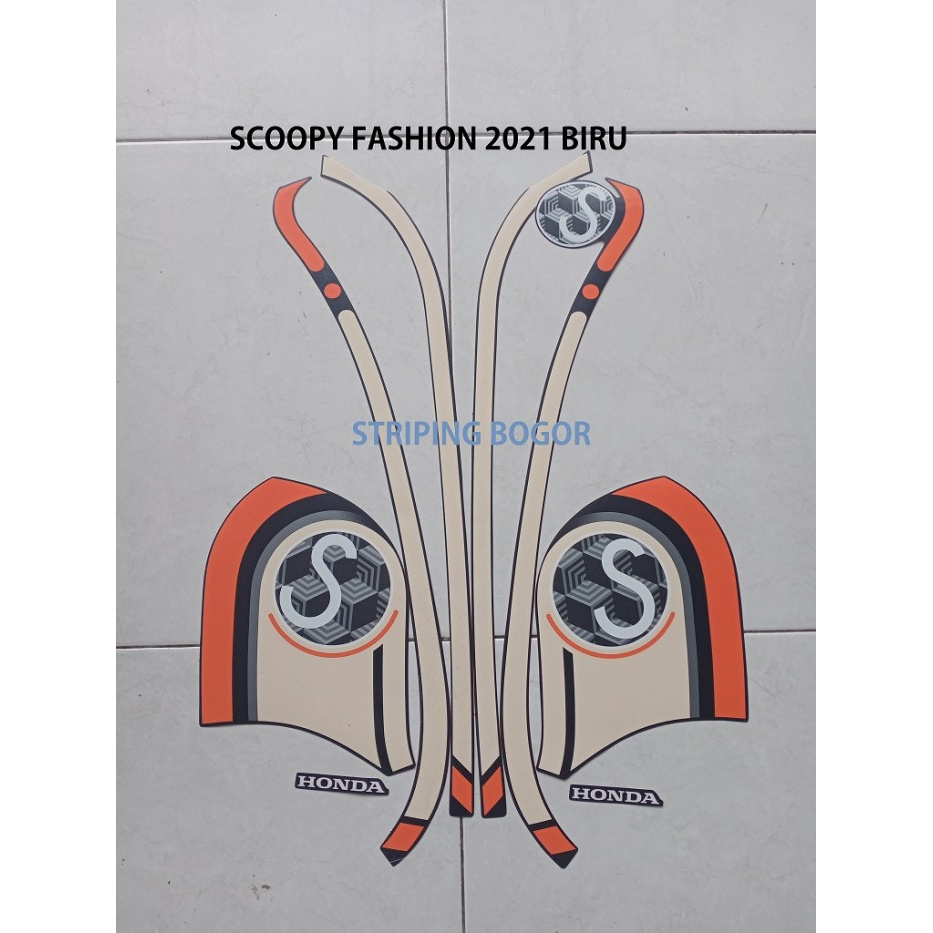 Striping Stiker Motor Honda Scoopy Fashion 2021 Biru paundraja bisa bayar cod