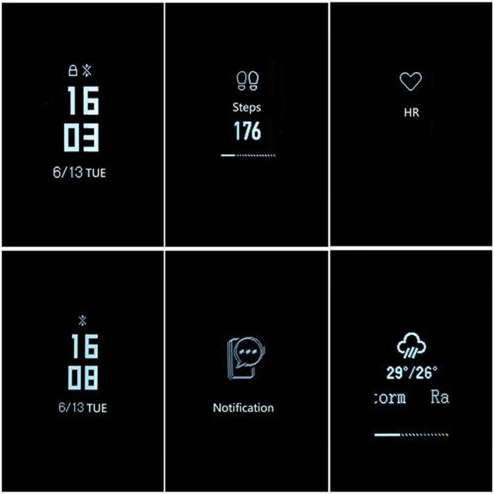 XIAOMI MI BAND 3 MIBAND 3 MIBAND3 MONITOR LCD JAM SMART WATCH ORIGINAL - Hitam