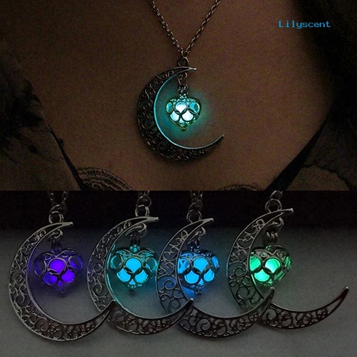 Kalung Rantai Dengan Liontin Bulan Sabit Aksen Batu Turquoise Untuk Wanita