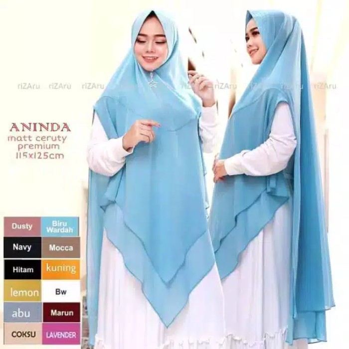 KHIMAR SYARI CERUTI JUMBO ANINDA 3 LAYER SESUAI FOTO