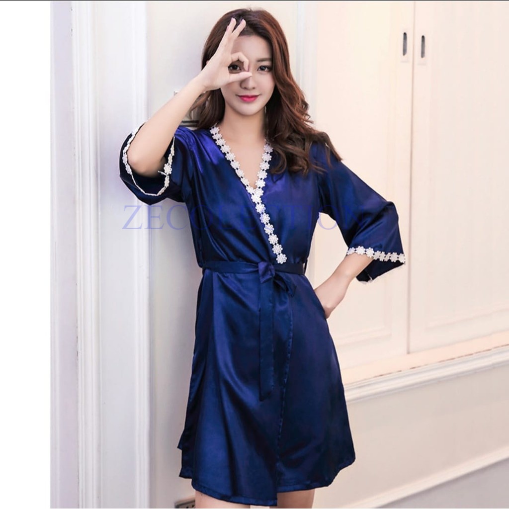 #SPF Kimono Lingerie Renda Luar Dalam