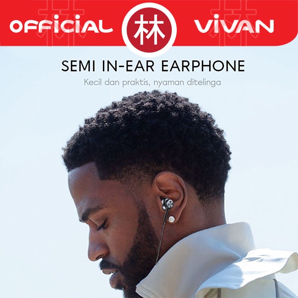 VIVAN Q12 Semi In-Ear Deep Bass Audio Quality Metal Wired Earphone