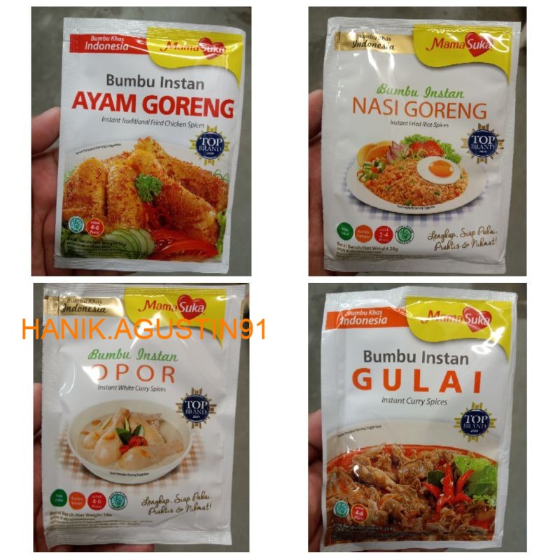 

MamaSuka - Bumbu Gulai ,ayam goreng ,nasi goreng ,opor 16 gr (1 Pcs) SS91
