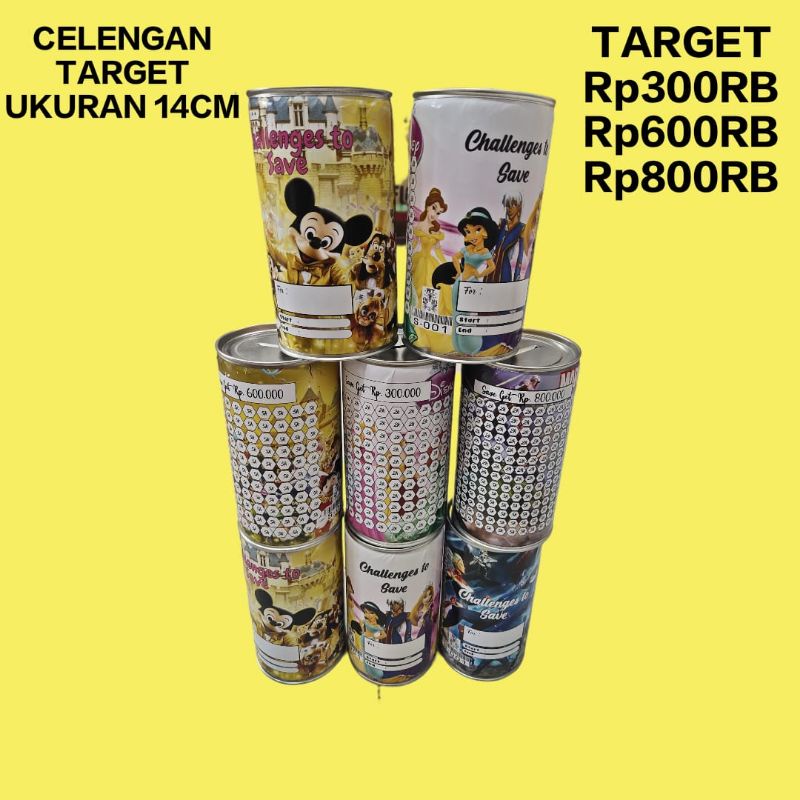 Celengan target / Celengan uang / Celengan bulat