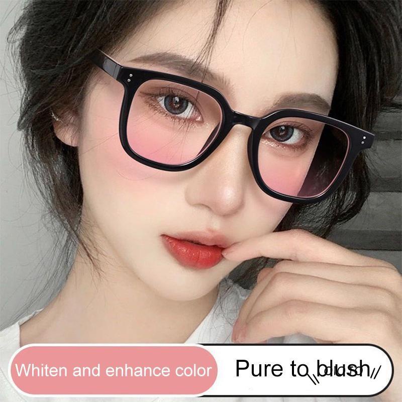 Terbaru 2022 Kacamata Hitam wanita Kacamata 2 warna Pink Blush on Kotak import COD  Sunglassess Simple Import Murah